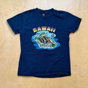 Hawaii Graphic Kids T-Shirt - Navy Blue